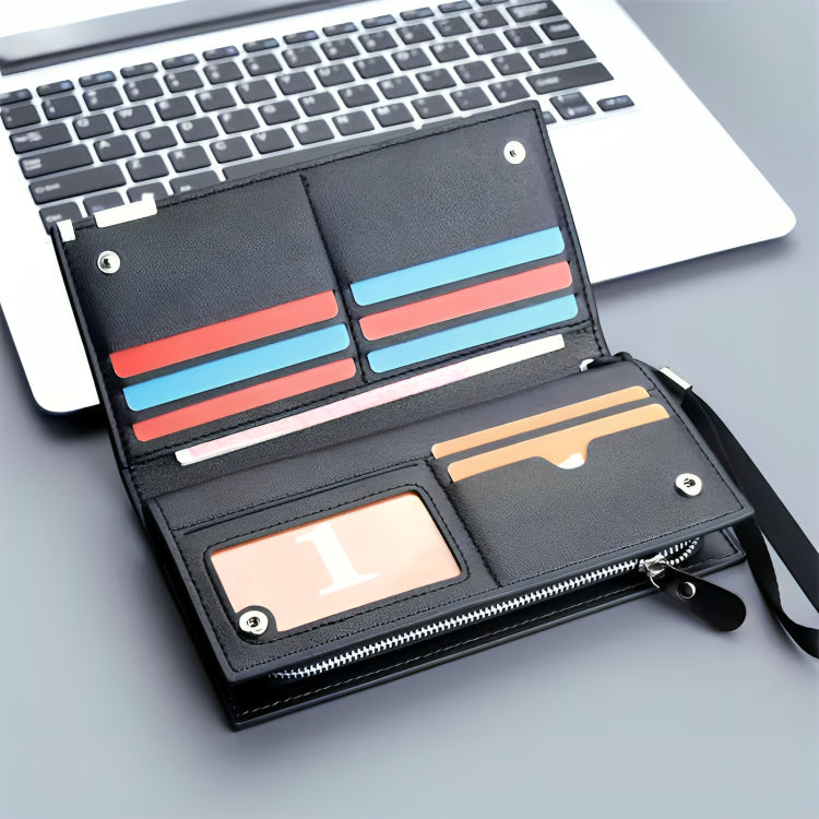 Executive Leather Finish Long Wallet Purse