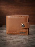 Jiahenberry Classic Button Closure Men’s Wallet