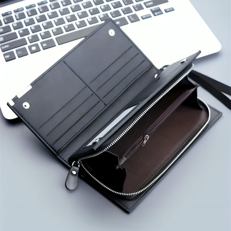 Executive Leather Finish Long Wallet Purse