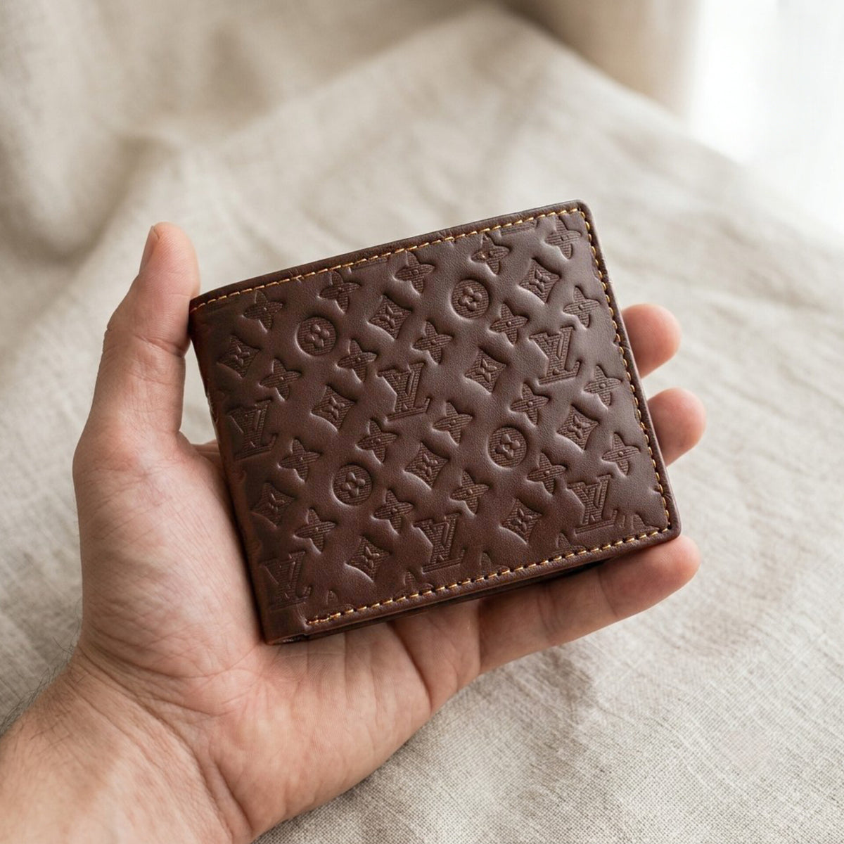 Monogram Pattern RFID Bifold Men’s Wallet