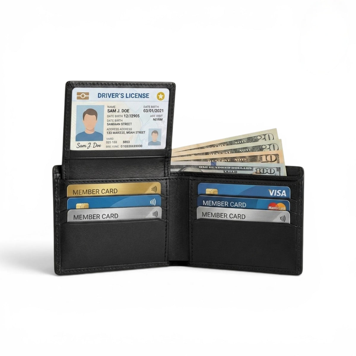 Monogram Pattern RFID Bifold Men’s Wallet