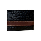 Executive Croc-Embossed Cow Leather Slim Bifold Wallet